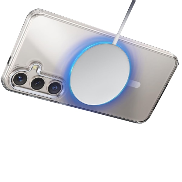 Magneettinen langaton latauskotelo PC-materiaalista Galaxy S21:lle Transparent