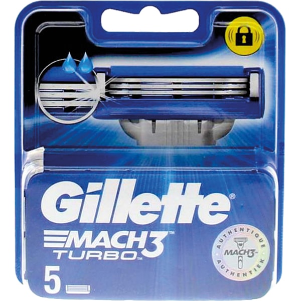 Gillette Mach3 Turbo 5 blader (1-pakning 5 blader)
