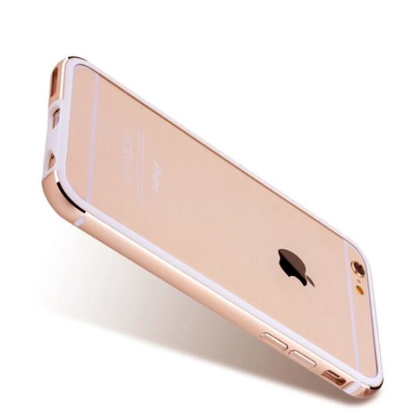 iPhone 6/6S Plus - Stilren Bumper i Aluminium och Silikon Silver/Grå Silver/Grå
