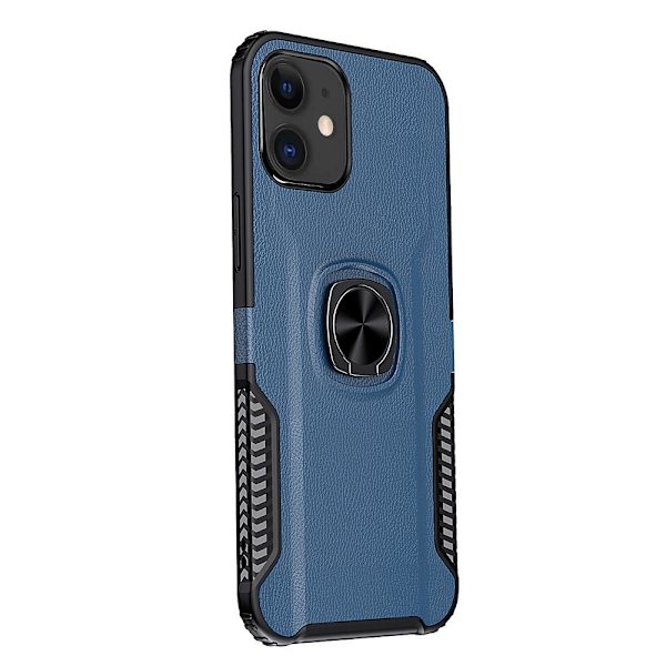 iPhone 12 - Skyddande Skal med Ringhållare Blue