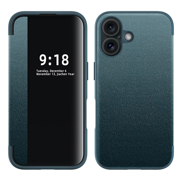 iPhone 16 Fodral - Elegant Design med Smart Fönster! Orange