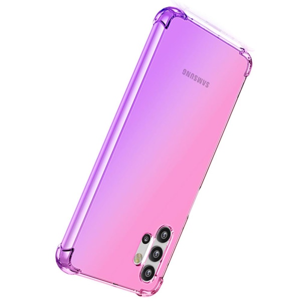 Samsung Galaxy A32 - Stötdämpande Silikonskal Blå/Rosa