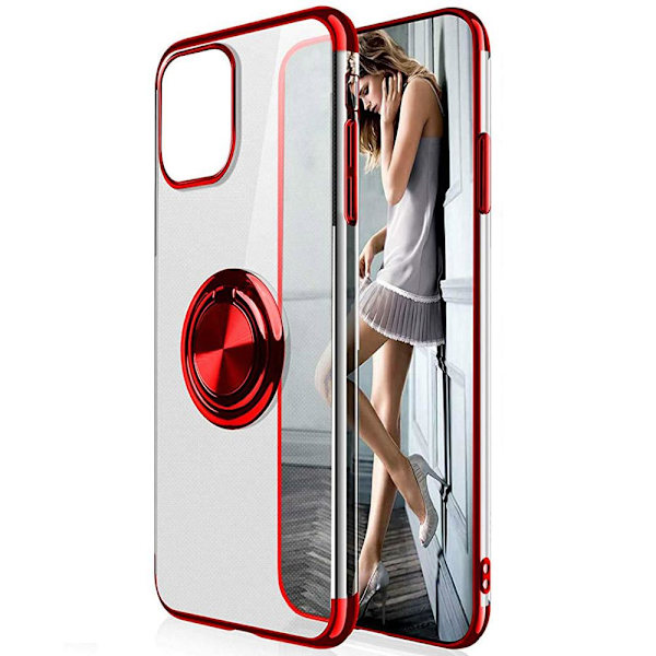 Samsung Galaxy S20 Ultra - Silikonskal med Ringh�llare Silver