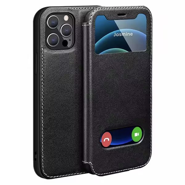iPhone 13 Pro Max Läderfodral  Elegant skydd i toppklass Röd