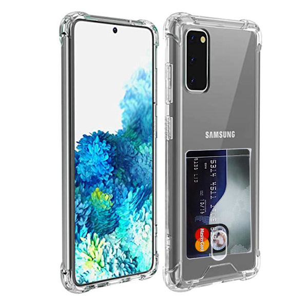 Samsung Galaxy S20 FE - Skyddsskal med Korthållare Transparent