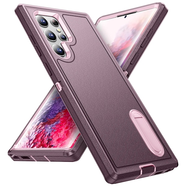 Galaxy S24 Ultra Armor Duty Kickstand Skal  Maximal Funktion och Skydd Orange