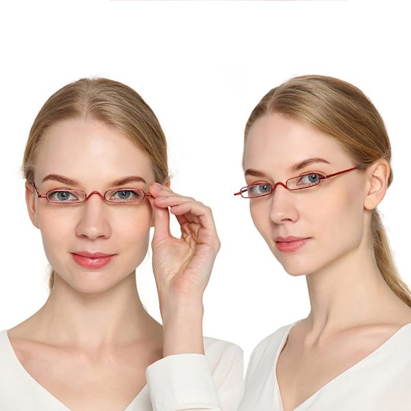 Lukulasit vahvuudella +1.0 - +4.0 Kannettava metallikotelo UNISEX Grå +3