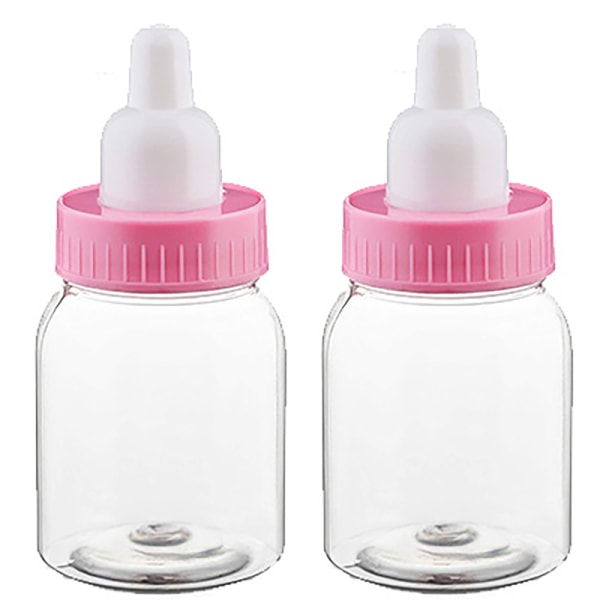 Mini Baby Flaska Doppresent Babyshower Rosa