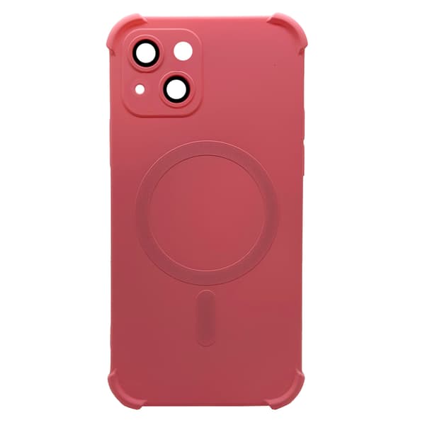 iPhone 15 - Silikonskal med Magnetiskt Stötskydd Lila