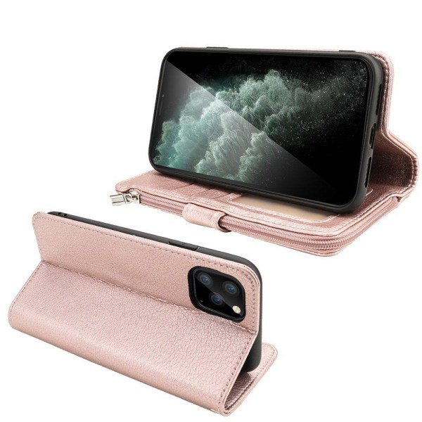 iPhone 11 Pro Max - Älykäs lompakkokotelo PinkGold Roséguld