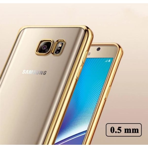 Samsung Galaxy S6 Edge - Stilfuldt silikonecover fra LEMAN Silver/Grå