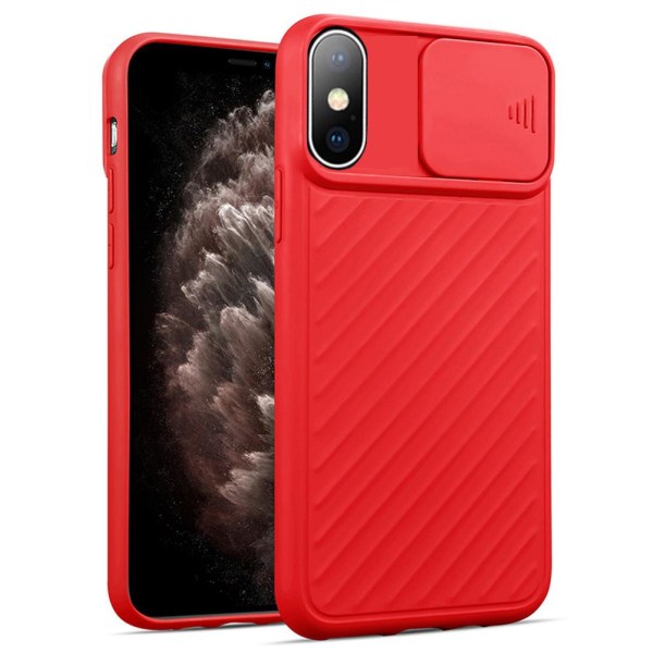 iPhone XS Max - Stilfuldt cover med kamerabeskyttelse Röd