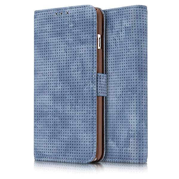 Pl�nboksfodral i Retrodesign fr�n LEMAN till iPhone 6/6S Plus Blå
