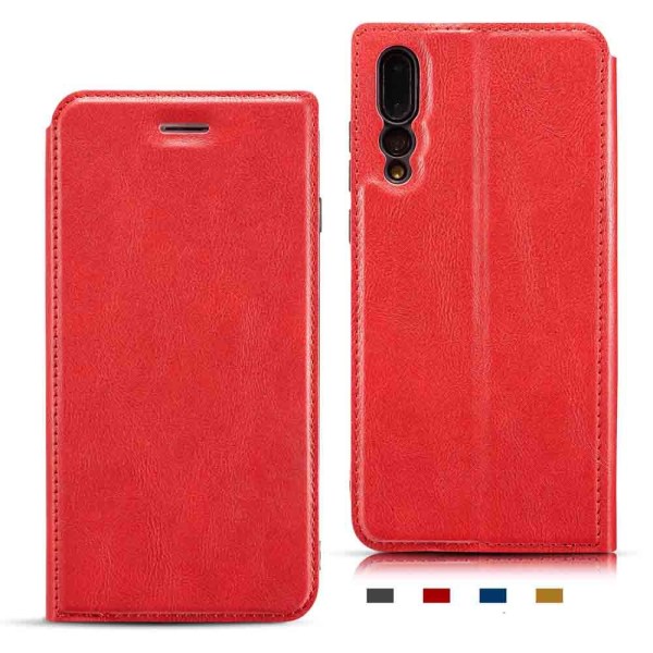 Huawei P20 - Tyylikäs Retro Vintage -lompakkokotelo Röd