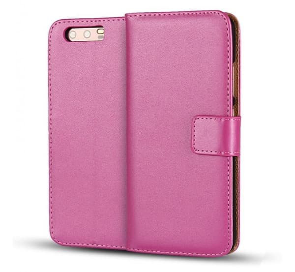 Huawei P10 Plus - Stilrent Plånboksfodral från TOMKAS (Läder) Ljusrosa