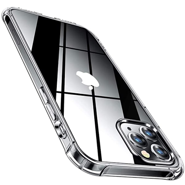 iPhone 13 Pro Max Stötdämpande Silikonskal med Skärmskydd Transparent