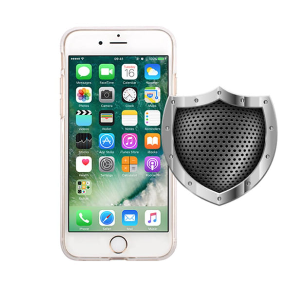 iPhone 8 Plus - Ekstra beskyttelse silikonskall Transparent/Genomskinlig