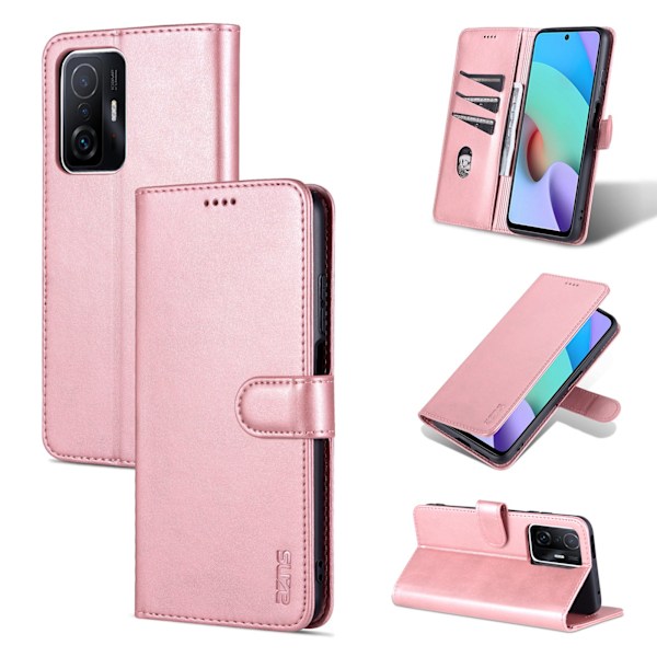 Xiaomi 11T Pro - Stilrent Elegant Plånboksfodral Roséguld