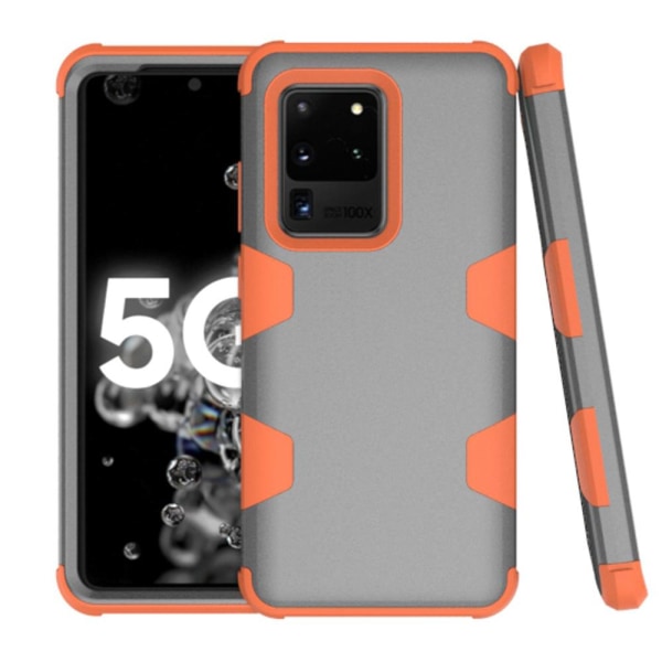 Samsung Galaxy S20 Ultra - Skyddsskal LEMAN Orange Grå/Orange