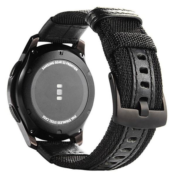 Samsung Galaxy Watch S3 Frontier - Slittåligt Nylonarmband Svart 22mm