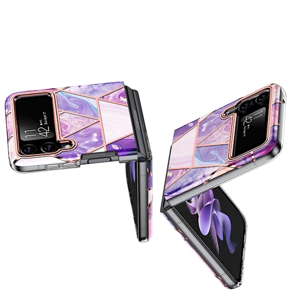 Samsung Galaxy Z Flip 4 - Marmor Skyddsskal Blå