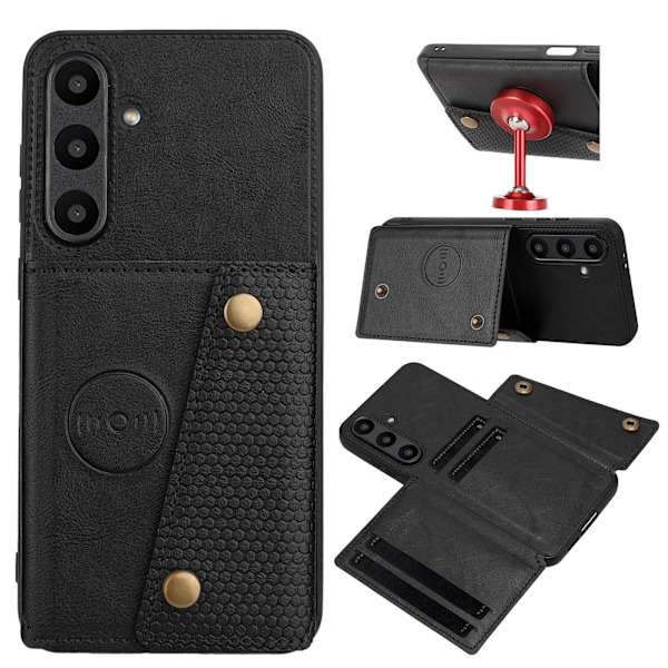 Samsung Galaxy S24 FE - Skal med Retro Design & Smarta Funktioner Blå