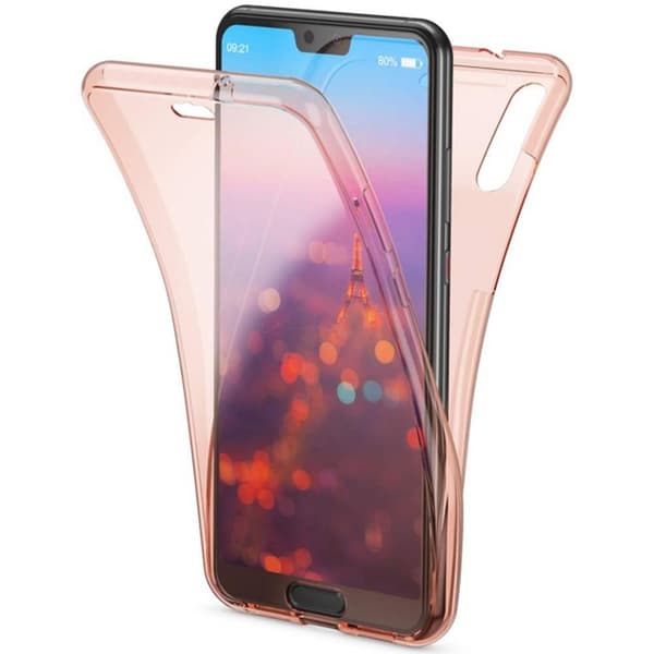 Huawei P30 - Heltäckande Skyddande Silikonskal (NORTH) Rosa