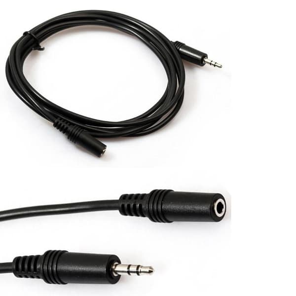 AUX Ljudkabel 3.5mm 2 Meter Svart