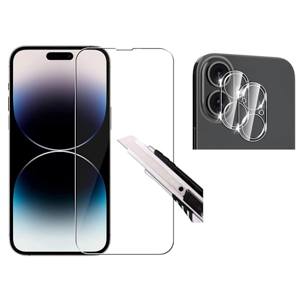 3-in-1 iPhone 16 plus Fram- & Baksida + Kameralinsskydd