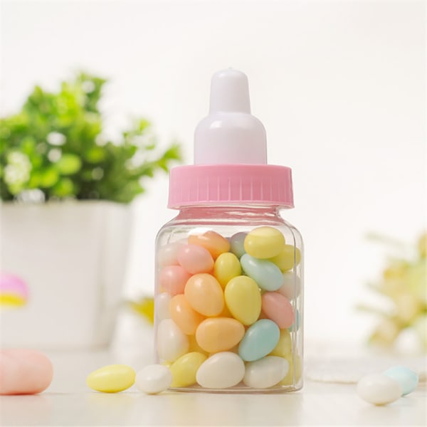 Mini Baby Flaska Doppresent Babyshower Rosa