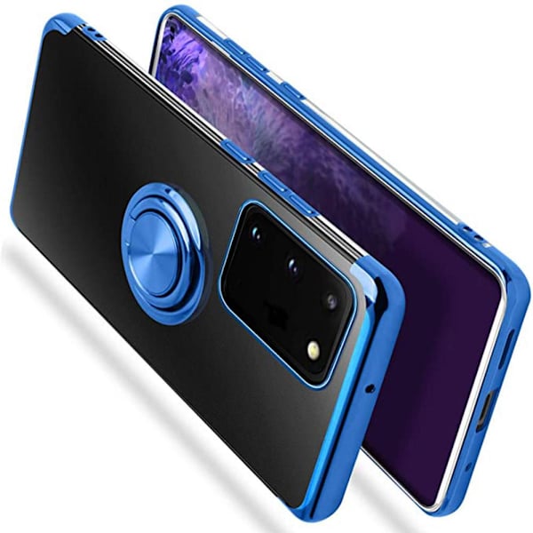 Samsung Galaxy A02S - FLOVEME Skal med Ringhållare Silver