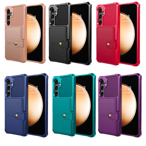 Samsung Galaxy S24 - Läcker Designat Skal med Magnetiskt Fodral Grön