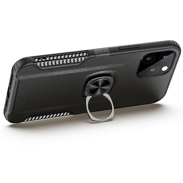iPhone 12 Pro - LEMAN Skal med Ringhållare Pastellblå