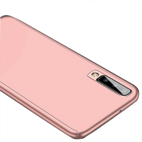 Samsung Galaxy A70 - Praktisk beskyttende etui med fuld cover (FLOVEME) PinkGold Roséguld