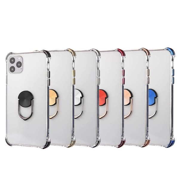 iPhone 11 Pro - Praktiskt Skyddsskal med Ringhållare Silver Silver