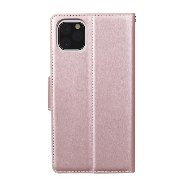 iPhone 11 Pro - Praktiskt Pl�nboksfodral (HANMAN) PinkGold Roséguld
