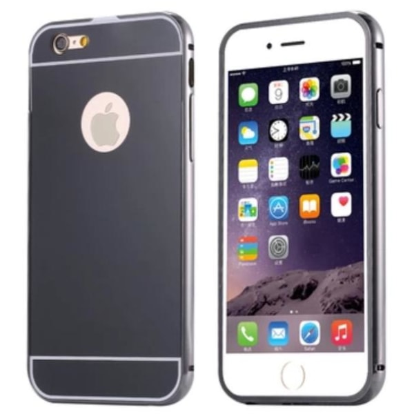 iPhone 5/5S/5SE - Elegant cover fra LEMAN (ramme i aluminium) Svart