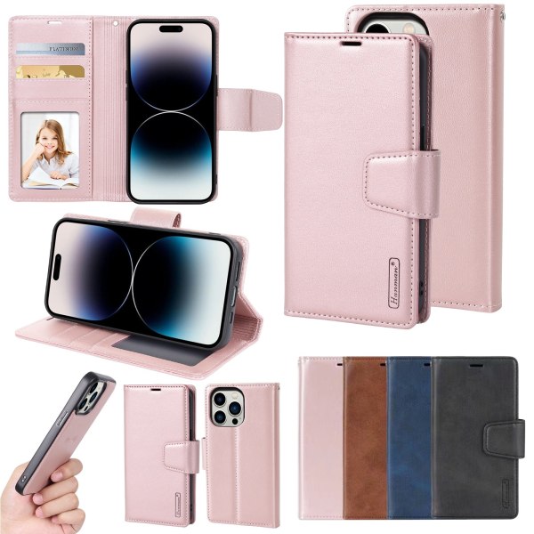 iPhone 15 pro max Stilrent 2-1 plånboksfodral Rosa guld