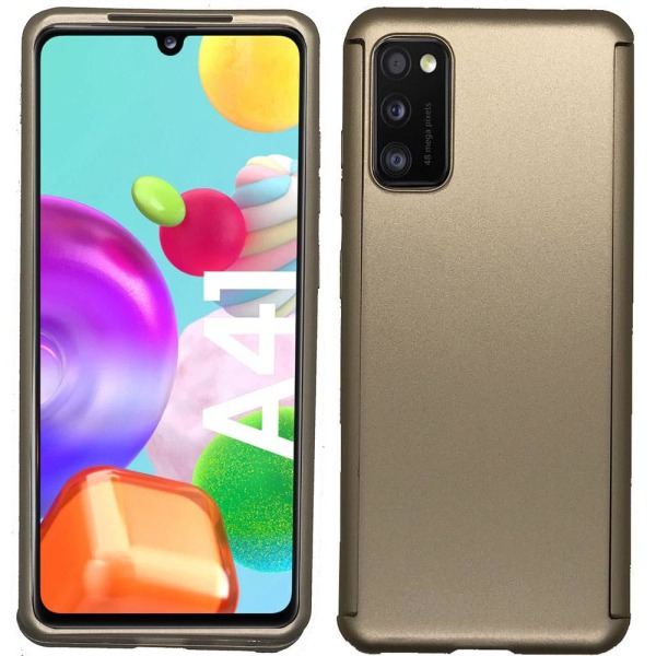 Samsung Galaxy A41 - kaksoiskansi (FLOVEME) PinkGold Roséguld