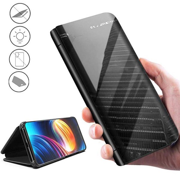 Samsung Galaxy A10 - Praktisk deksel (LEMAN) Black Svart