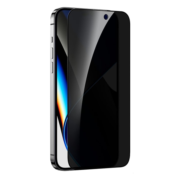 3-PACK iPhone 14 Pro Anti-Spy -näytönsuoja HD 0,3 mm Svart