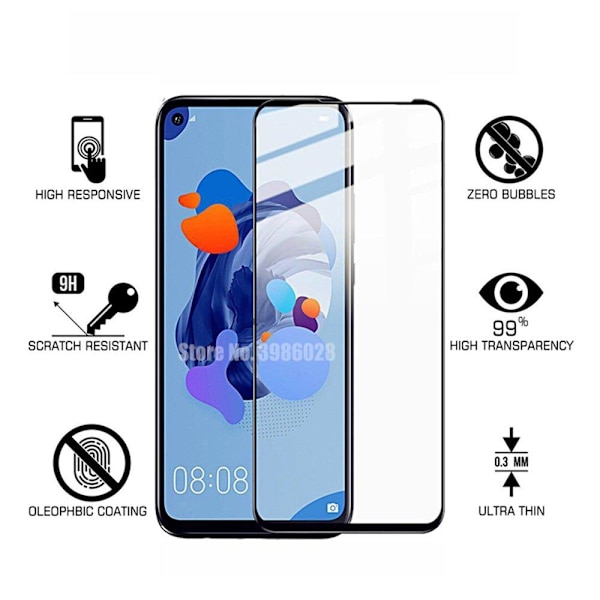 Nova 5T Skärmskydd 2.5D Ram 9H 0,3mm HD-Clear Screen-Fit Svart