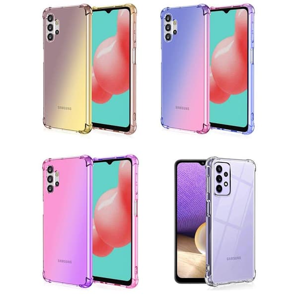 Samsung Galaxy A32 - Stødabsorberende Silikone Cover Svart/Guld