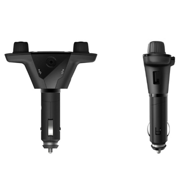 Bluetooth 5.0 FM Transmitter Modulator Stereo Svart Svart