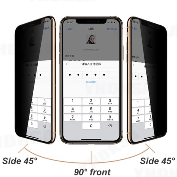 iPhone 13 / 13 Pro Privacy Skyddsglas  Fingeravtrycksfritt