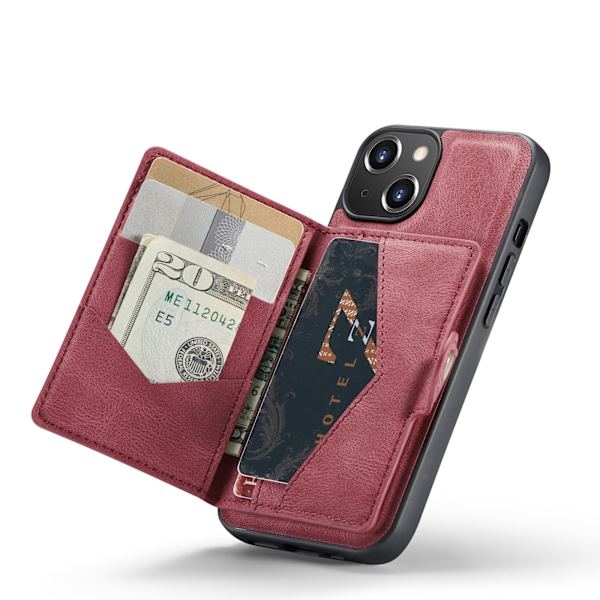 iPhone 14 Plus - Skal med Korthållare Grön
