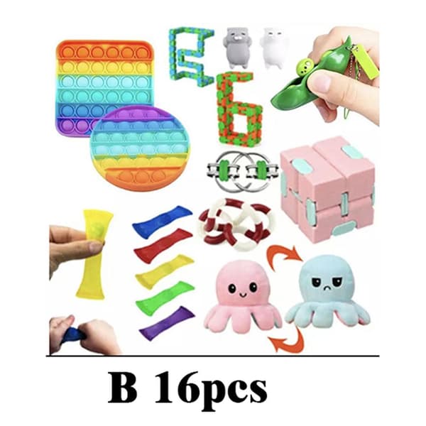16-Pack / 24-Pack Fidget Toy Pop It Simple Dimple 16-Pack