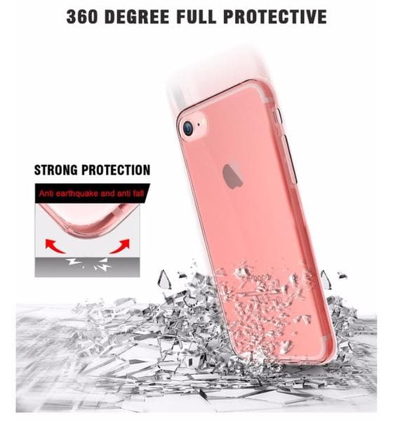 Dubbelsidigt Silikonfodral med TOUCHFUNKTION till iPhone 7 Blå