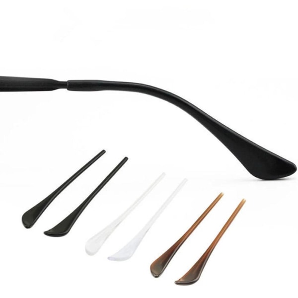 1-Par Anti-Slip Silikon Glasögon Krokar Svart