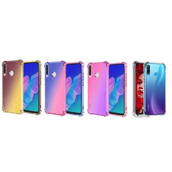 Huawei P40 Lite E - Floveme Silikonskal Blå/Rosa Blå/Rosa